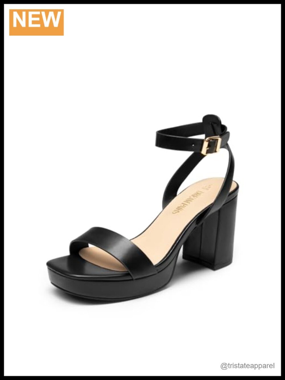Women's Chunky Block Platform Heeled Sandal with Ankle Strap